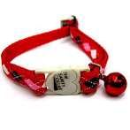 CAT COLLAR - ARGYLE WITH BELL (RED) BWCCARGYLERD