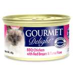 GOURMET DELIGHT BBQ CHICKEN WITH RED BREAM/TUNA ROE 85g STGDBCRBTR85