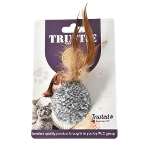 CAT TOY WITH GREY PLUSH & BROWN FEATHER (13x6cm) HTY0N613175