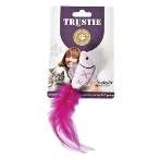 CAT TOY-FISH WITH FEATHER TAIL (PURPLE/RED) 5.5x18cm HTY0N613185