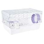 HAMSTER CAGE WITH PLATFORM (WHITE/PURPLE) 60x35x33cm HTY0BES70