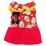 CHINESE NEW YEAR DRESS - FORTUNE CAT (RED) (LARGE) SS023K036DR007MTL
