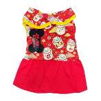 CHINESE NEW YEAR DRESS - FORTUNE CAT (RED) (MEDIUM) SS023K036DR007MTM