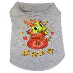 CHINESE NEW YEAR SWEAT SHIRT - BAG OF FORTUNE (GREY) (LARGE) SS023K036TK007MTL