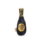 PLUSH DOGTOY CHAMPAGNE BOTTLE BLACK AND GOLD BT02400061