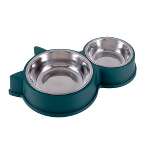 DUAL BOWL WITH STAINLESS STEEL BOWL (BLUE-GREEN) (30x5cm) HTY0YE2208301