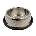 STEEL BOWL WITH PAW (SMALL) 8oz YE73607S