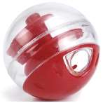 PLASTIC ADJUSTABLE TREAT BALL TWIRLY (RED) (5.5cm) BT0440425