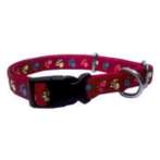 ADJUSTABLE COLLAR (PAWS) (RED) BW/NYCR10PRD