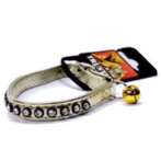 CAT COLLAR-METALLIC WITH CRYSTAL (GOLD) BWCC1716GD