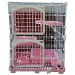 CAT CAGE WITH 2 BOARDS & DOORS (PINK) (SET) BW609M2YPK
