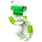 DOUBLE RINGS-NYLON & ROPE WITH NYLON BALL (GREEN) 21cm IDS0WB15429G
