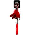 CAT TEASER-GOOSE FEATHER (RED) BWAT3671