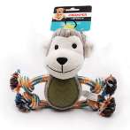MONKEY PLUSH WITH TPR BELLY & ROPE LEGS (GREY)(24cm) IDS0WB20449