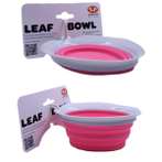 SILICON COLLAPSIBLE LEAF BOWL (GREY/PINK) UP0DL0101RO
