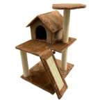 3 TIER WITH HOUSE & SCRATCH BORAD (BROWN) YS79254