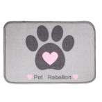ABSORBENT FOOD MAT-HEART (GREY) (LARGE) PRE0DMHEART