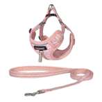 DOG HARNESS WITH LEASH (PINK) BWDG3809