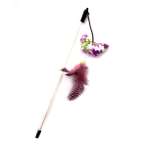CAT TEASER WITH LINT CATNIP TOY-BUTTERFLY (PURPLE) BWAT3814