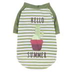 T-SHIRT-STRIPE WITH CACTUS (GREEN) (SMALL) SS0TK130GNS