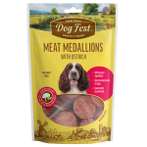 ADULT DOGS - MEDALLIONS WITH OSTRICH 90g 79208979