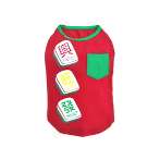 T-SHIRT-MAHJONG TILES WITH  POCKET (RED) (SMALL) SS0TK174RDS