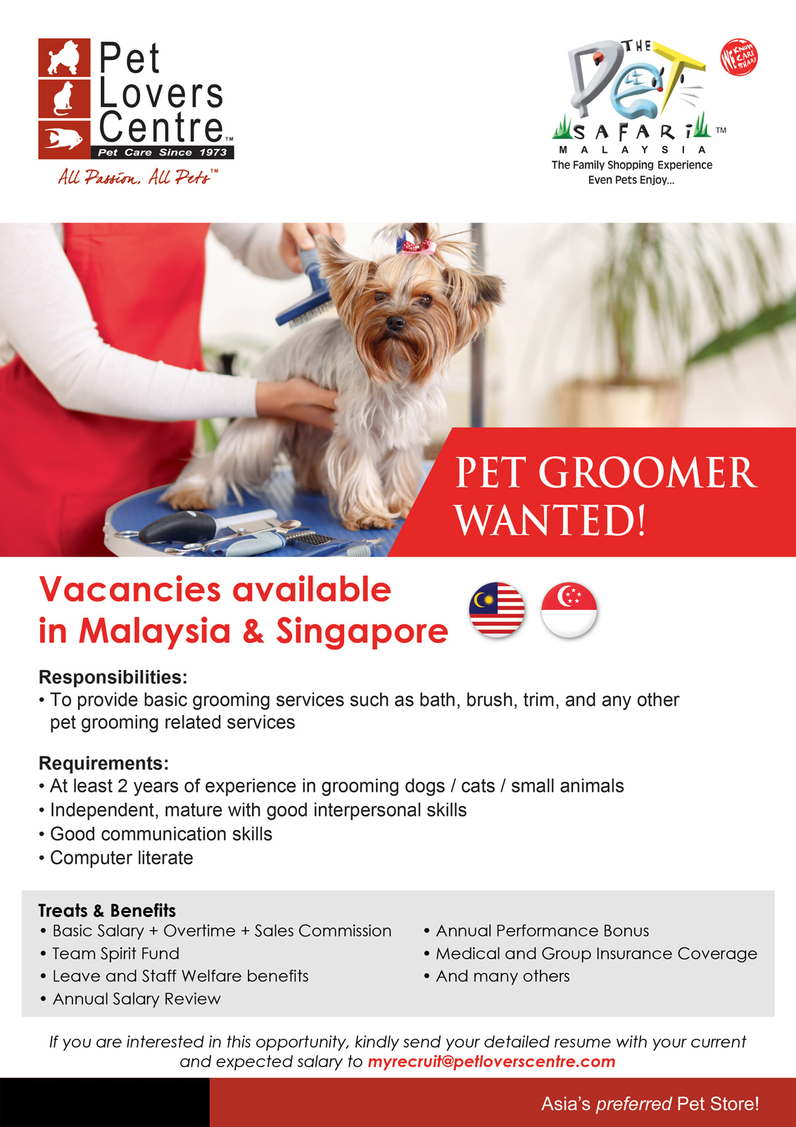 Careers | Pet Lovers Centre Malaysia